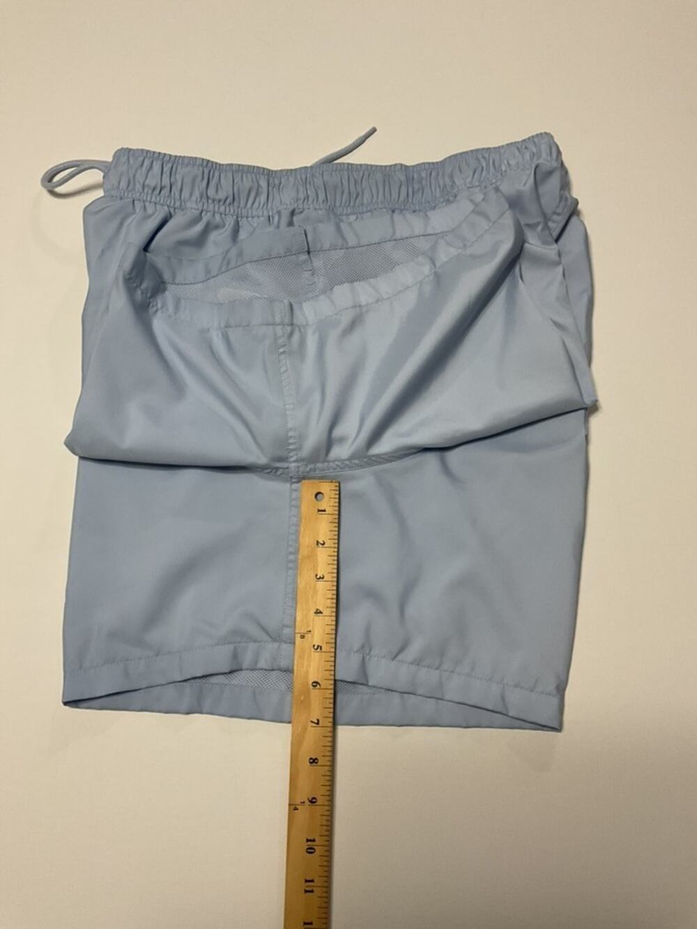 Nike Sportswear Club Flow Woven Shorts Mens Large Light Blue Mesh Lined Swim Gym